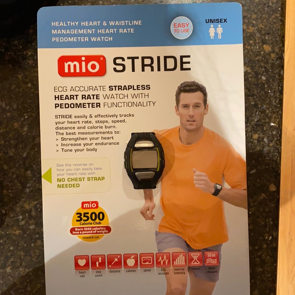 Mio stride heart rate and pedometer